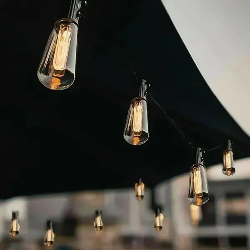 1Pack Outdoor Solar String Lights LED IP65 Waterproof Retro Vintage Bulb