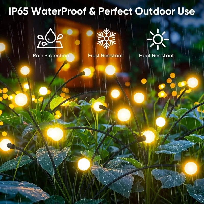 Outdoor RGB Color Lights LED Solar Garden Lamp Firefly Lights