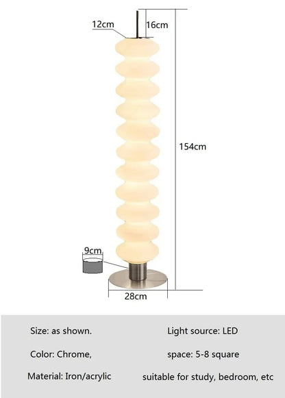 Nordic Style Acrylic Floor Lamps LED Ambient Lights