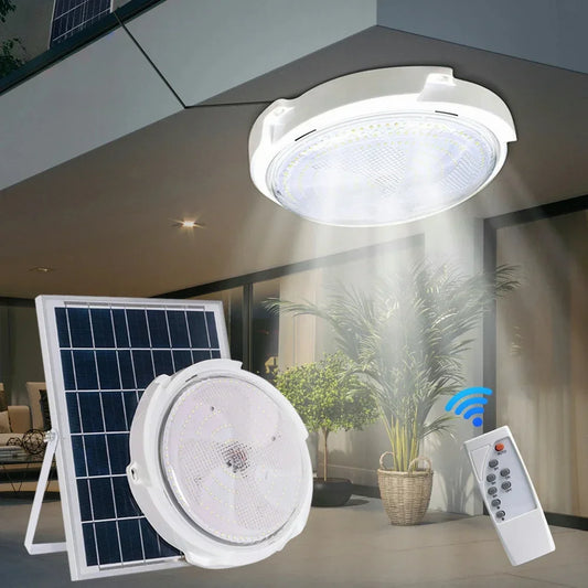 LED Solar Balcony Ceiling Lights for Outdoor Garden Porch