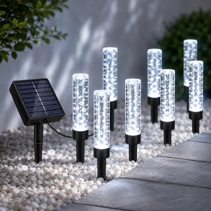 Solar Garden Lights Bubble Stick Pathway Stake Lights