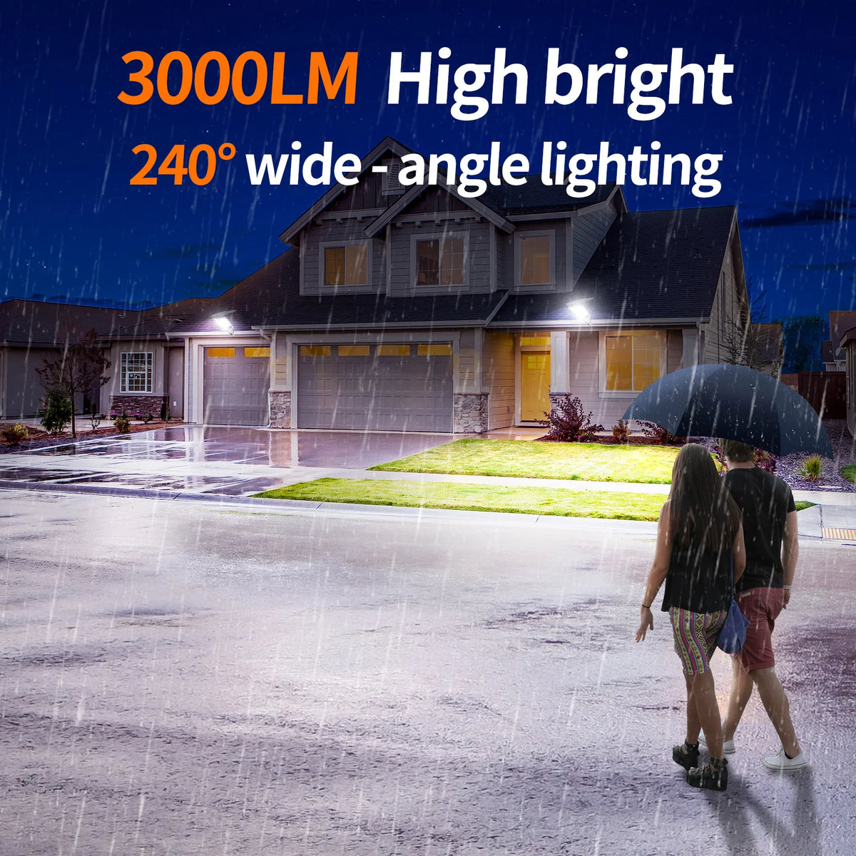 Super Large Solar Panel Floodlight For Parking Lots Patio Yard