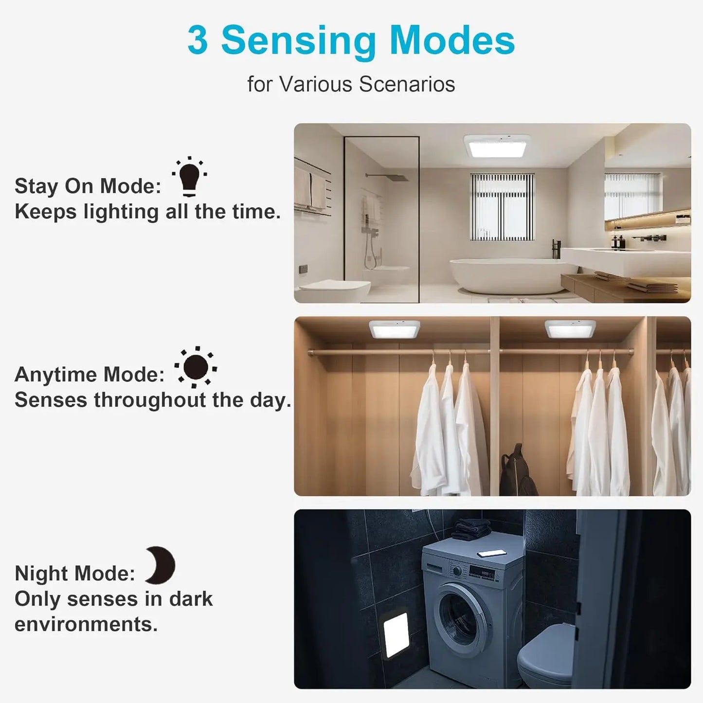 Rechargeable Ceiling Light with Remote Lights Motion