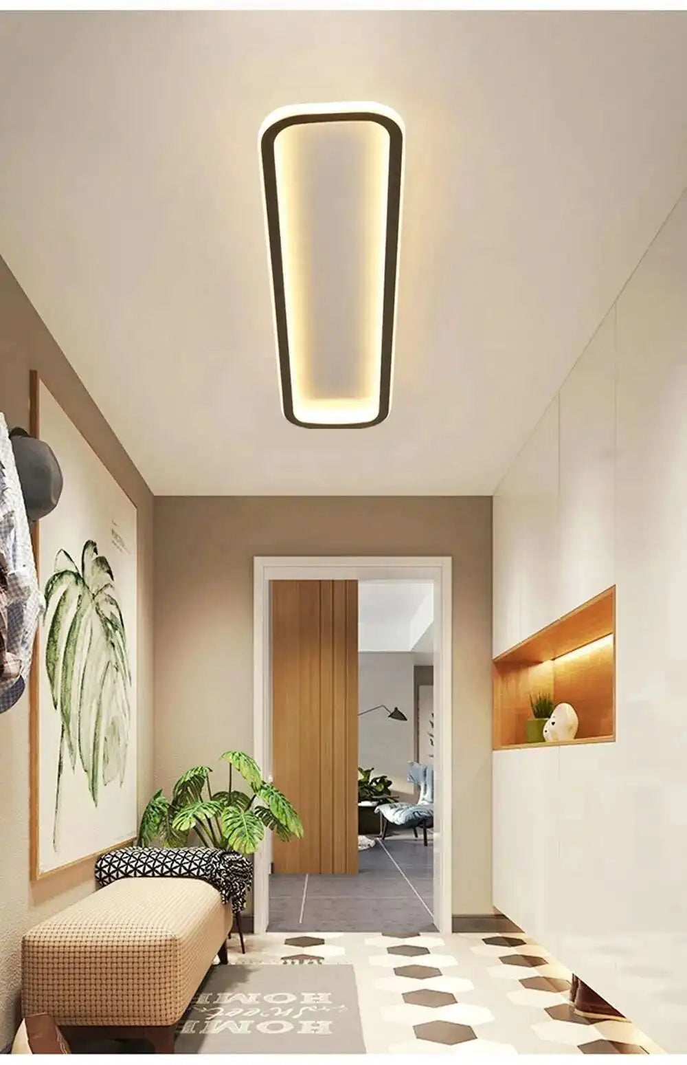 Long Strip LED Ceiling Lights Modern Simple Corridor Aisle
