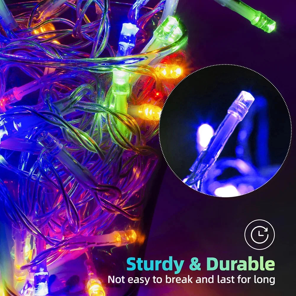 Solar Curtain Icicle Light 3.5M Eaves Outdoor Fairy String Lights
