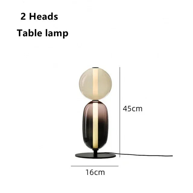 Italian Creative Colored Glass Designer LED Floor Light