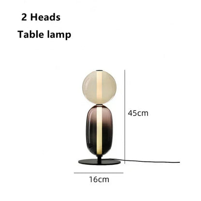 Italian Creative Colored Glass Designer LED Floor Light