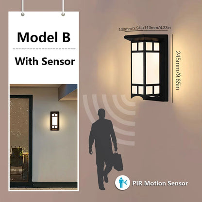 Outdoor Lamps Motion Sensor Wall Light Waterproof Lamp