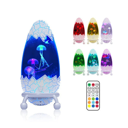 LED Lava Volcano Lamp with Remote Control RGB Light