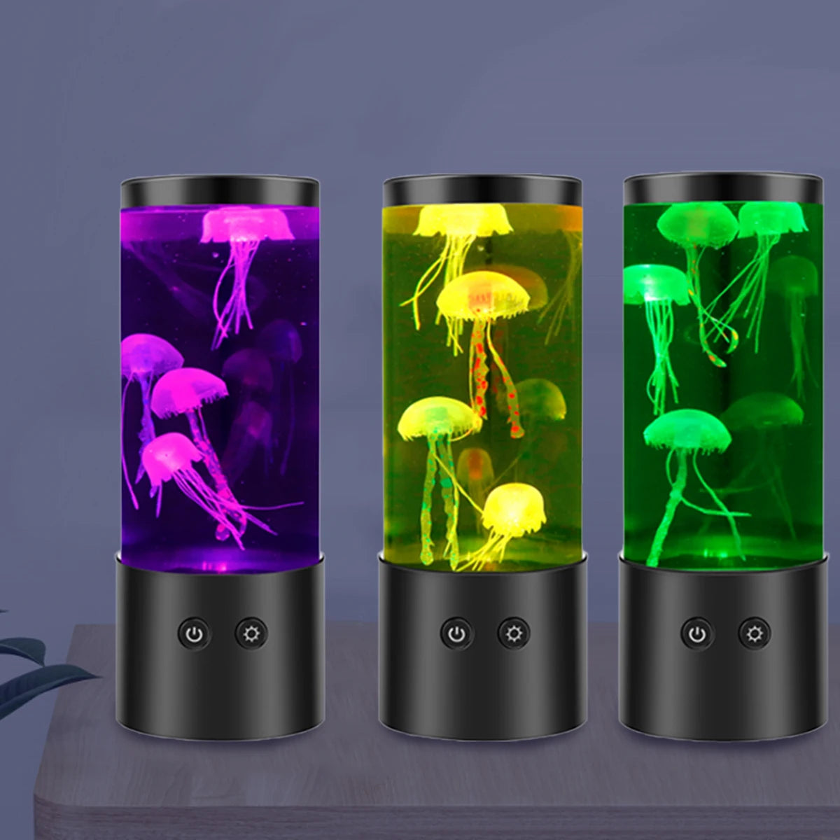 Jellyfish Night Light LED Fish Tank Lamp Desktop Decor