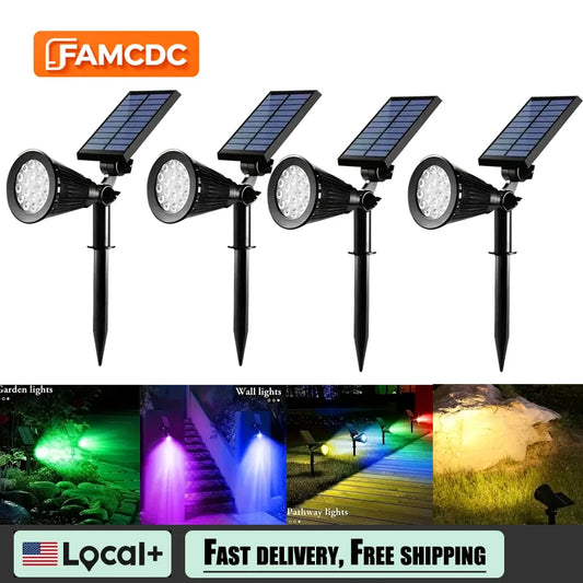 Solar Spot Light Outdoor Lawn Lamp Waterproof Spotlights