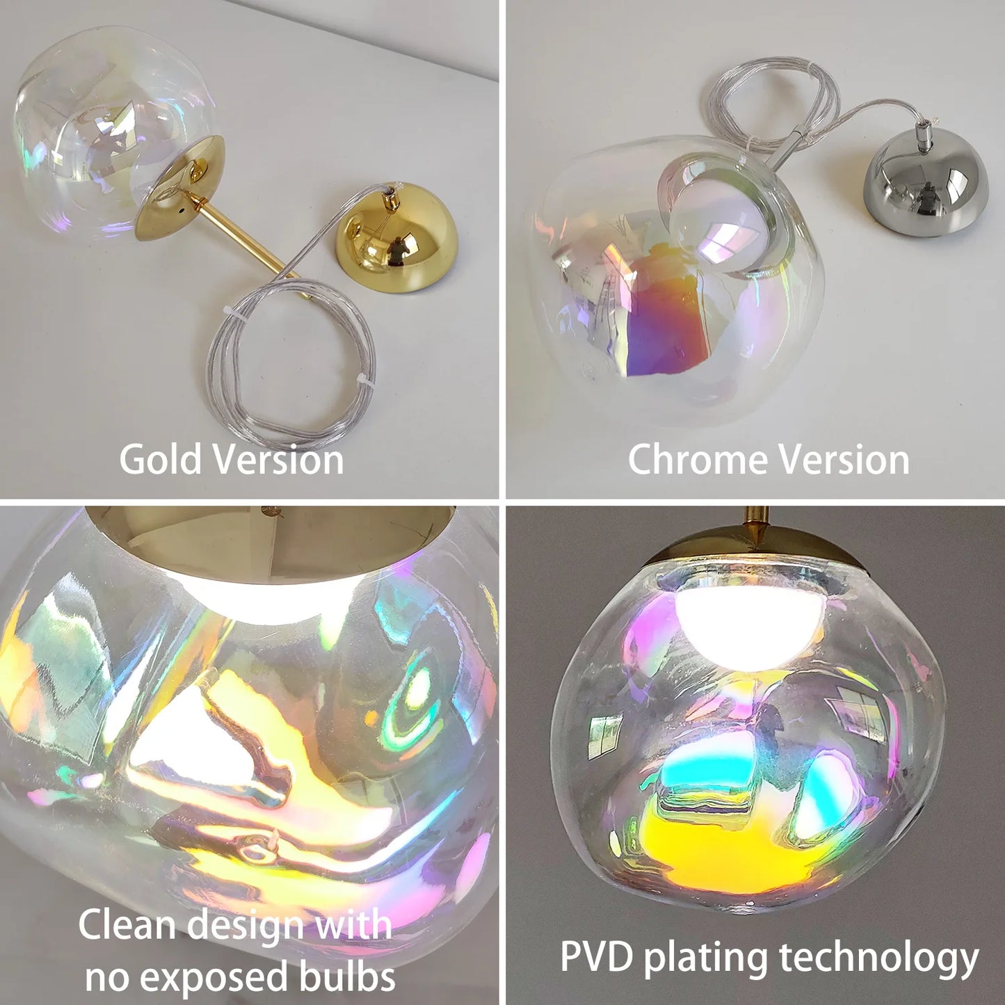 Caren Lighting Iridescence dinning Pendant PVD Rainbow
