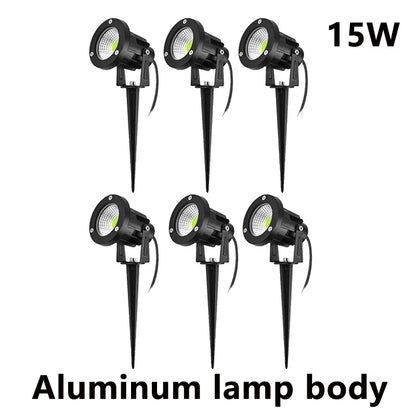 Outdoor Waterproof Spike Garden Path Green Spotlights
