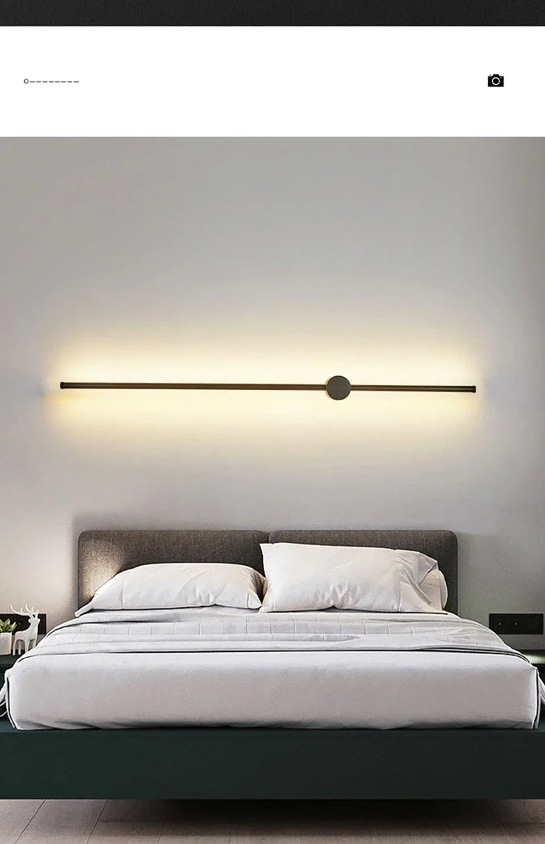 Nordic Art Design Minimalist Long Line Wall Lamps Modern