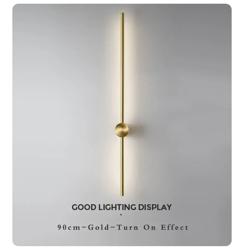 Nordic Art Design Minimalist Long Line Wall Lamps Modern