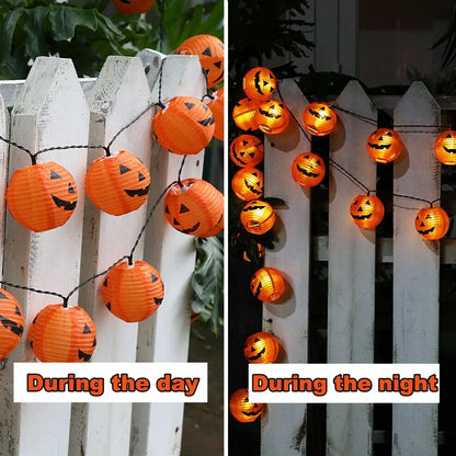 Halloween Pumpkin Lantern Solar String Lights Outdoor