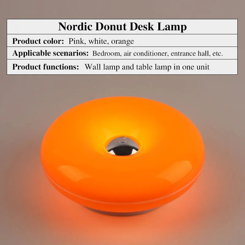 Creative Donut-Shaped Table Lamp Wall-Mounted