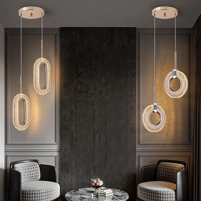 Modern Crystal LED Pendant Lamps Indoor Lighting For Home Decor