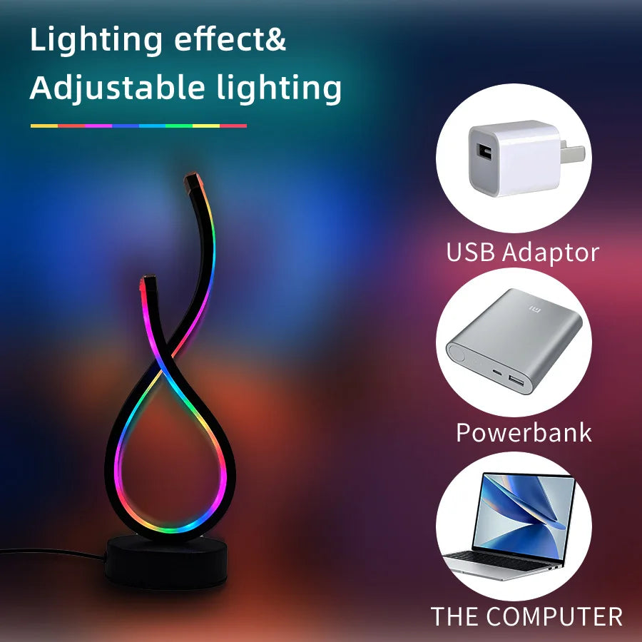 Modern RGB Color-Changing Desk Lamp Creative Shape