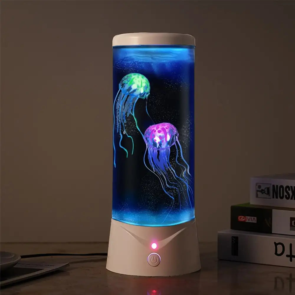 Simulated Jellyfish Cylindrical Quiet Light Home Decoration