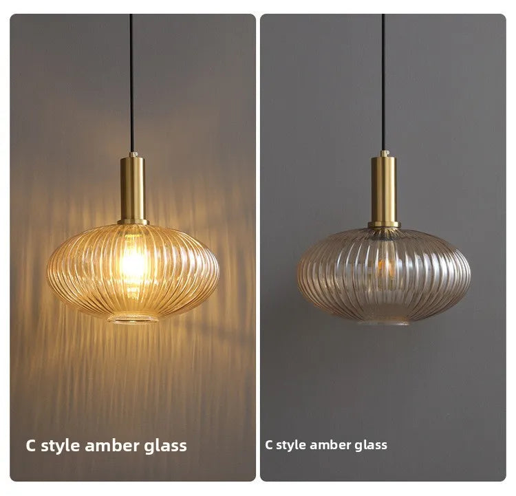 Simple Retro Single Head Ceiling Chandelier Creative  Light