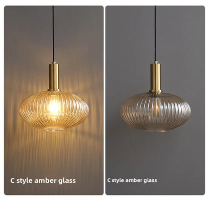 Simple Retro Single Head Ceiling Chandelier Creative  Light