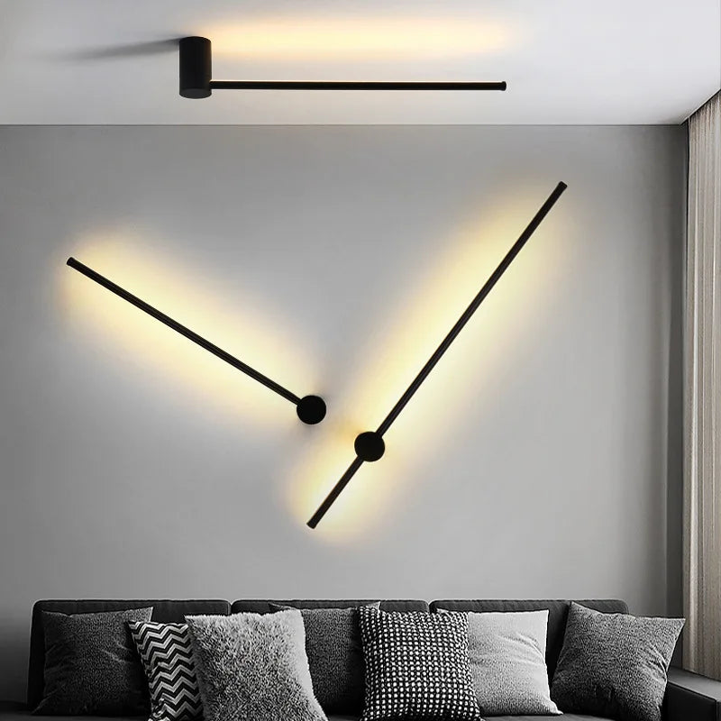 Nordic Art Design Minimalist Long Line Wall Lamps Modern