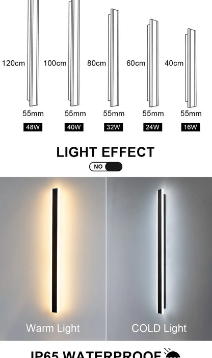 Garden LED Wall Light Remote Dimming Outdoor Lighting