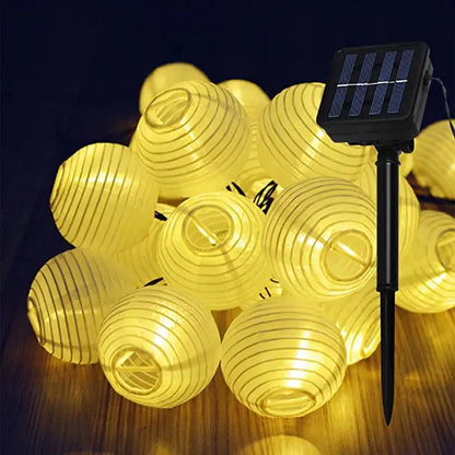 Waterproof Lantern Solar String Fairy Lights LED Outdoor