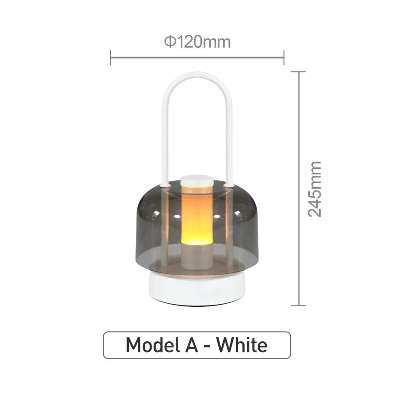 Modern Retro Nordic Desk Lamp Rechargeable Indoor Table Lamp