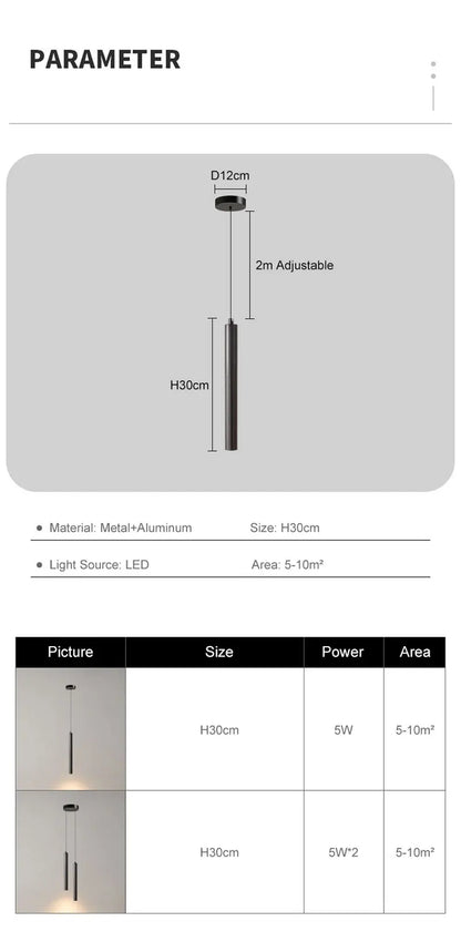 Nordic LED Pendant Lamps for TV Background Kitchen Fixture