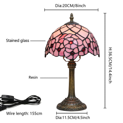 Tiffany Cherry Blossom Lamp Stained Glass Table Lamp