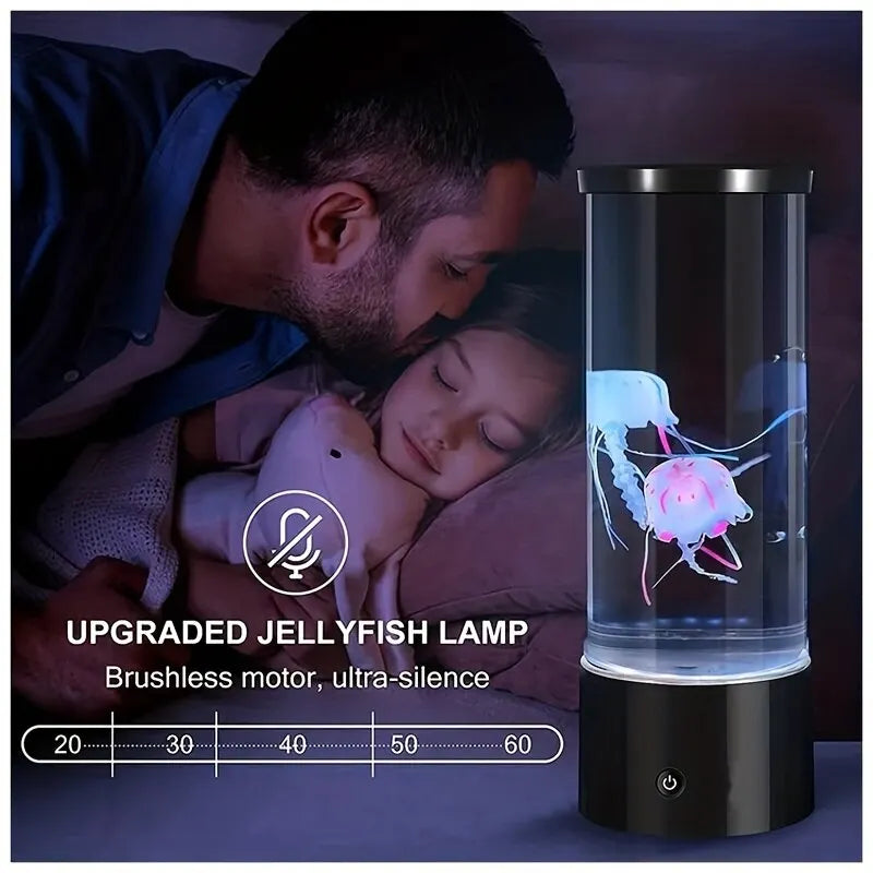 Simulated Jellyfish Cylindrical Quiet Light Home Decoration