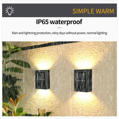 Solar Up and Down Spot Lights Outdoor Street Wall Light Lamp