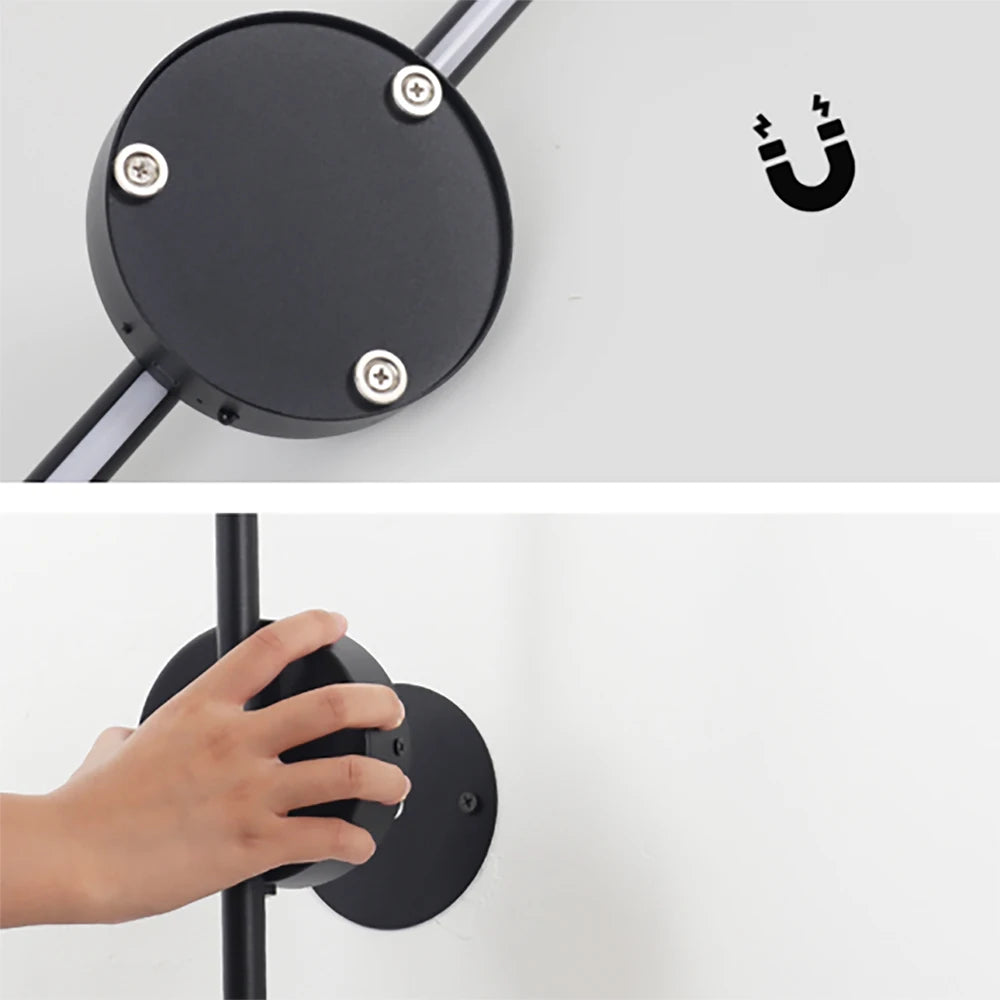 LED Rechargeable Wall Light Installation Free Wall Sconce