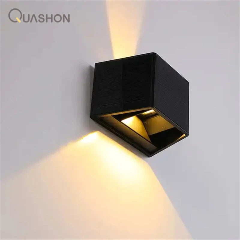 Outdoor LED Solar Wall Light ABS Garden Decoration Wall Light