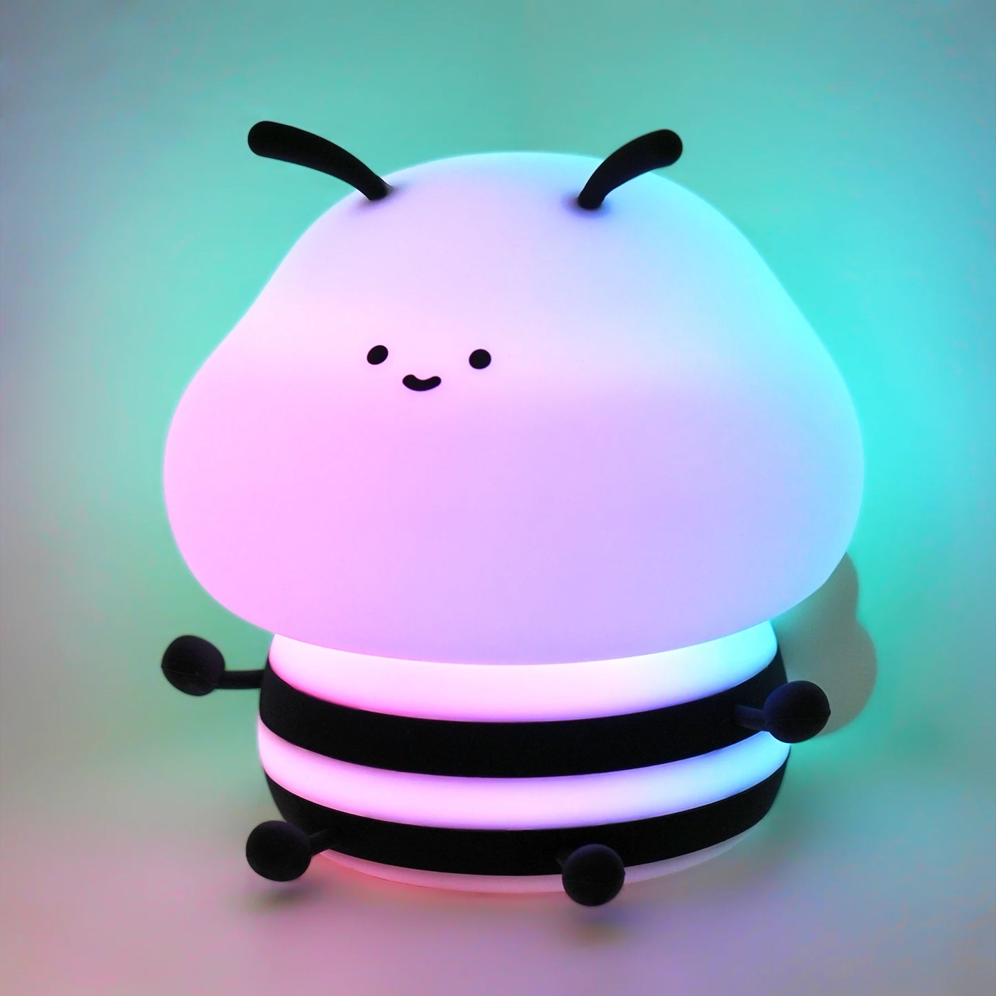 LED Night Lights Bee Colorful Rechargeable Decor Light Kids Gifts