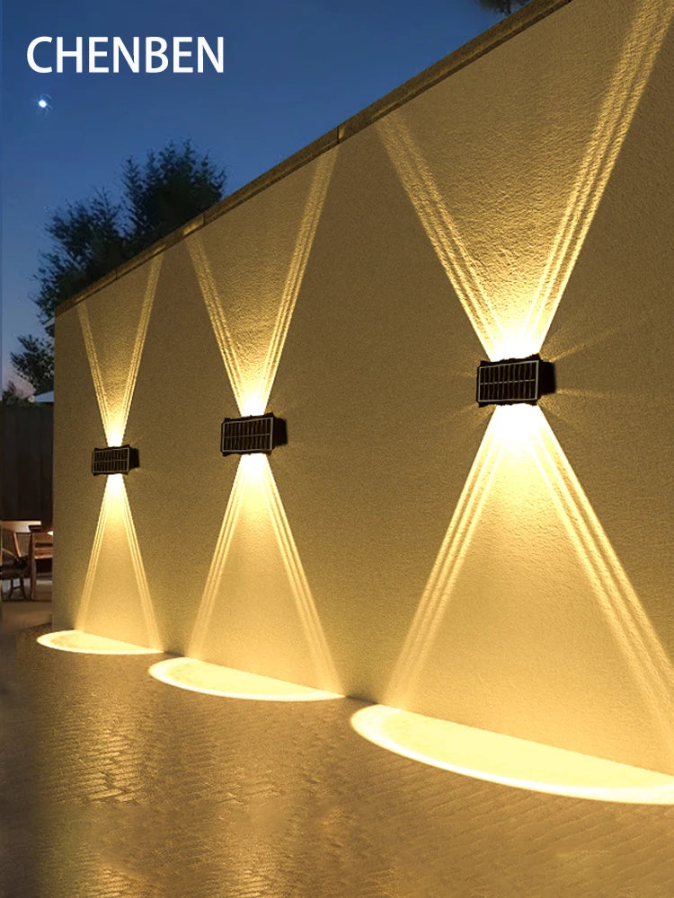 Solar Wall Light Led Courtyard Street Exterior Garden Wall Lighting