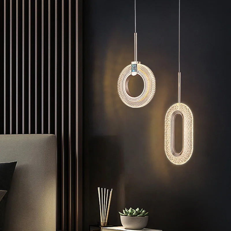 Modern Crystal LED Pendant Lamps Indoor Lighting For Home Decor