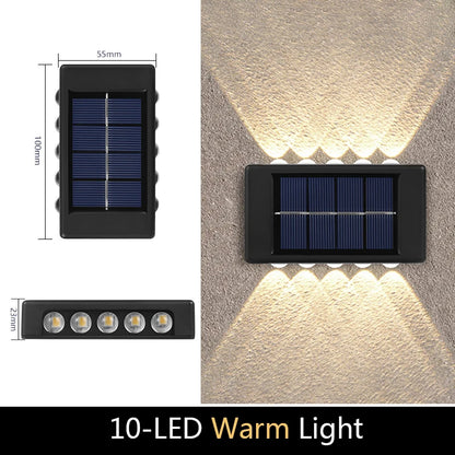 LED Solar Lamp Up and Down Illuminated Solar Wall Light
