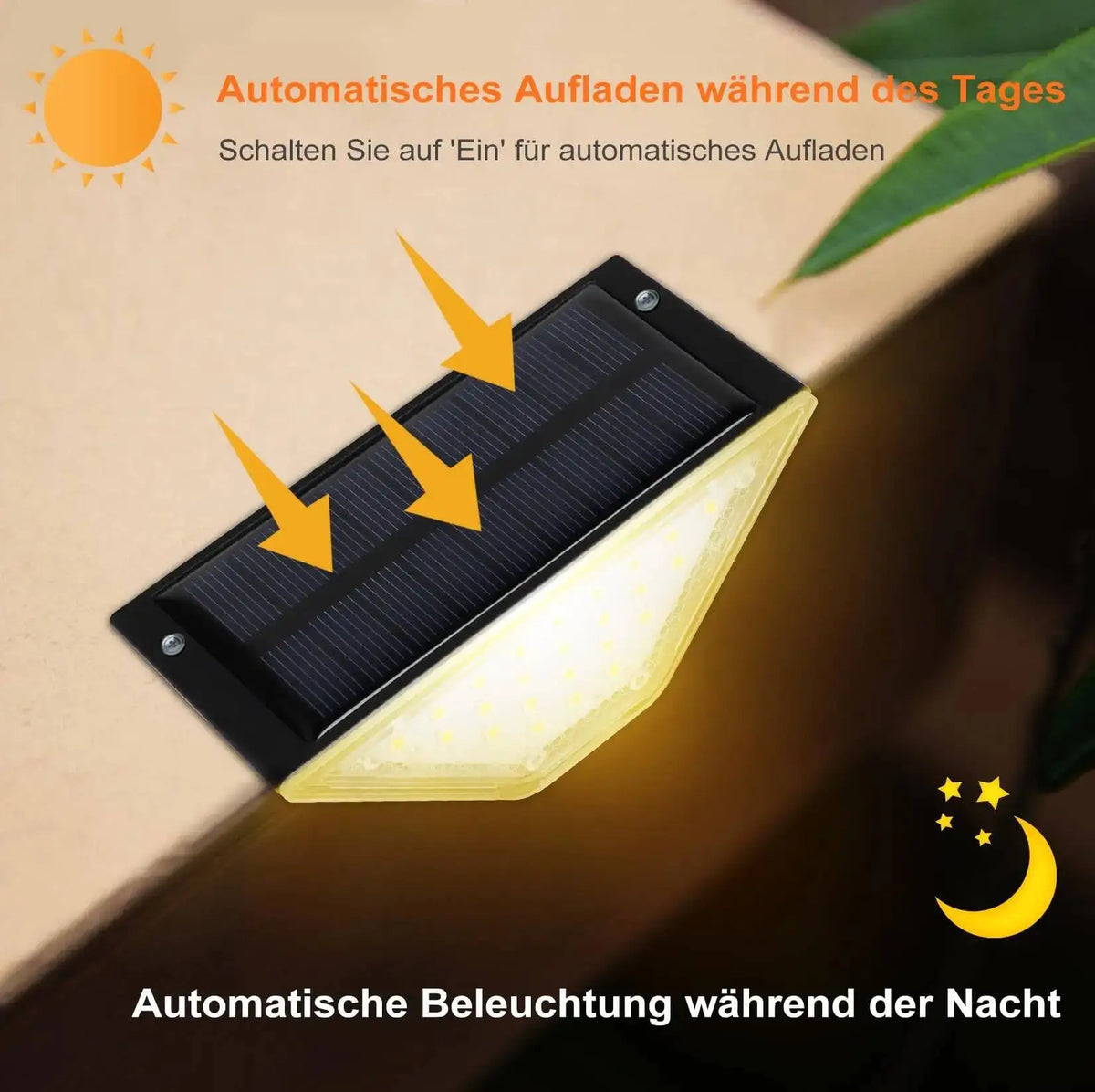 Solar Lights for Outdoors Stair Lamps Warm White LED Step Light