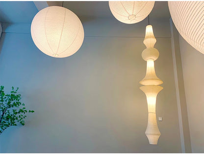 Nordic Wabi Sabi Wind Rice Paper Led Pendant Lights