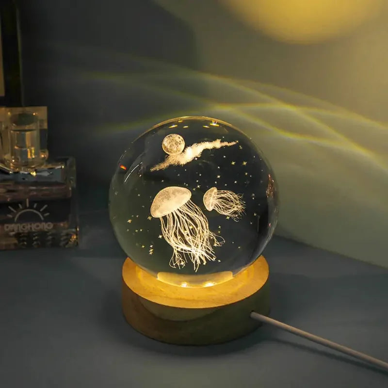 Deep-Sea Jellyfish Crystal Ball Night Light