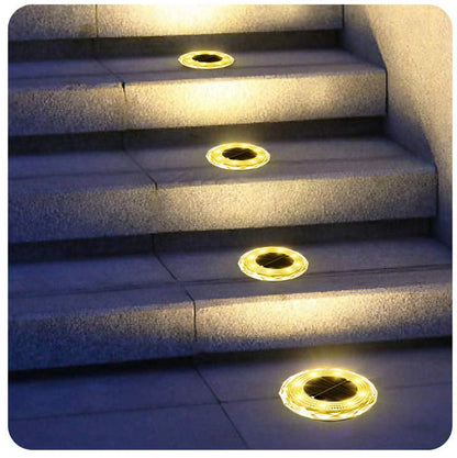 4Pack Outdoor Solar Ground Buried Light Crystal Diamond
