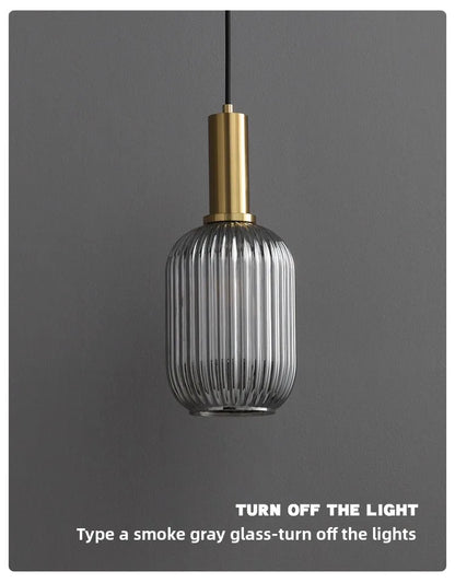 Simple Retro Single Head Ceiling Chandelier Creative  Light