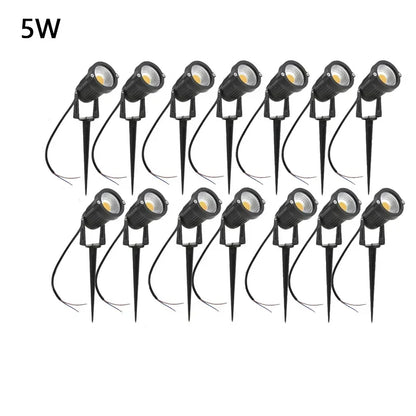 Outdoor Waterproof Spike Garden Path Green Spotlights