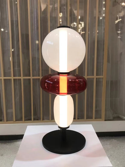 Italian Creative Colored Glass Designer LED Floor Light