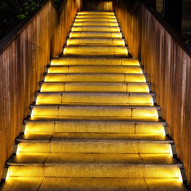 Solar-Powered Step Lights, Outdoor Stair Lights, Step Lights