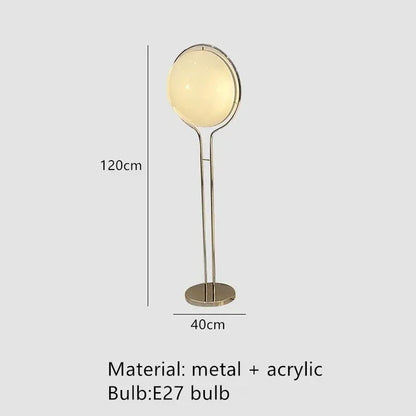 Garrault  Delord Floor Lamp Chrome Metal White Acrylic Ball