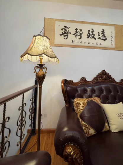European Luxury Floor Lamp Retro Home Living Room Lamp